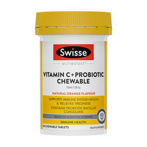 Swisse Ultiboost Vitamin C + Probiotic Chewable (60 Chewable Tablets)