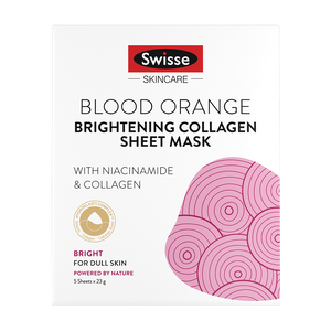 Swisse Blood Orange Brightening Collagen Sheet Mask 23g X 5