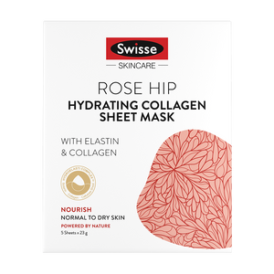 Swisse Rosehip Hydrating Collagen Sheet Mask 23g X 5