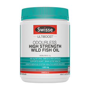 Swisse Ultiboost Odourless High Strength Wild Fish Oil 1500Mg