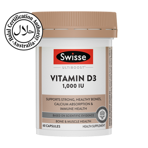 Swisse Ultiboost Vitamin D3 1,000 IU 60 Caps
